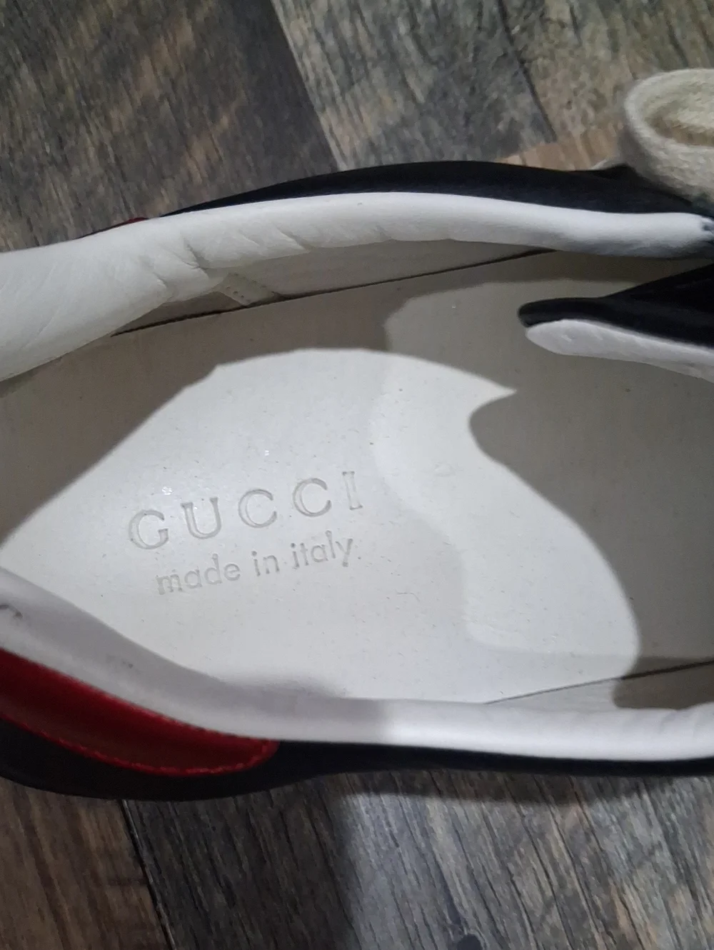 Men's Gucci Ace Stripe Leather Black, Red